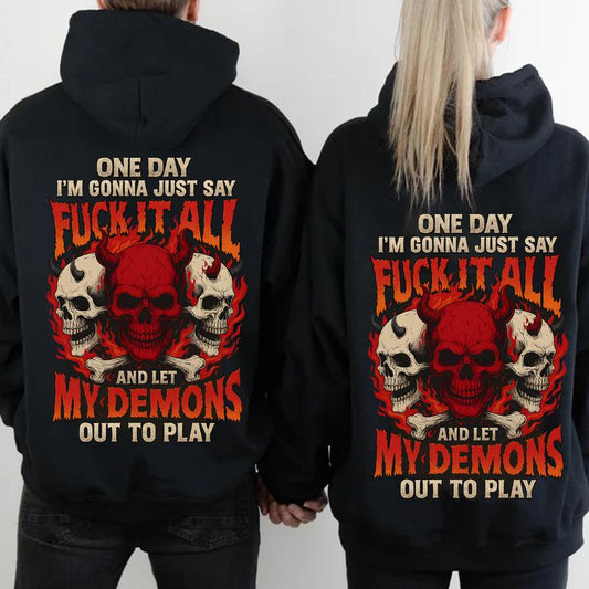 Personalization One Day I'm Gonna Just Say Gen X FAFO Hoodie, Raised on Hose Water and Neglect, 100% Cotton, Two-Sided Print Design Menswear Shirt Casual Classic