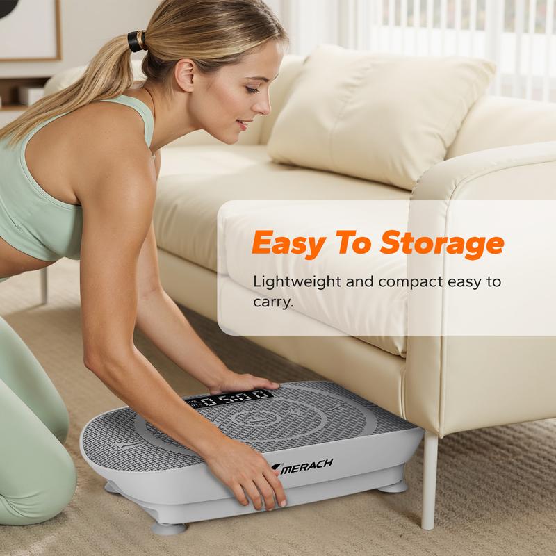 MERACH Vibration Plate Exercise Machine Whole Body Workout Power Vibrate Fitness Platform Vibration Plate Weight Loss & Shaping
