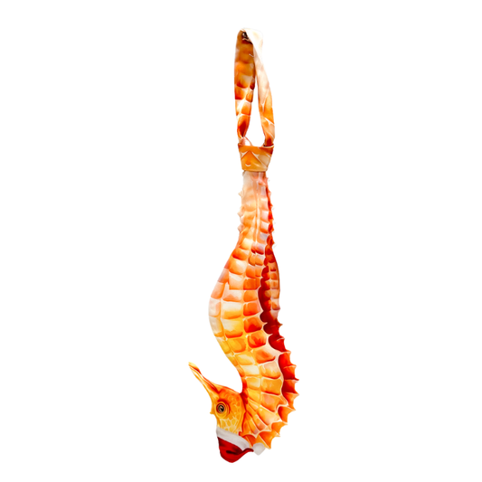 Christmas Novelty Seahorse Tie – Orange Animals Shape Necktie – Funny Holiday Gift for Men