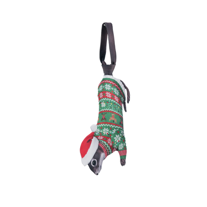 Christmas Novelty Animals Tie – Squirrel Design in Ugly Sweater – Funny Holiday Gift for Men