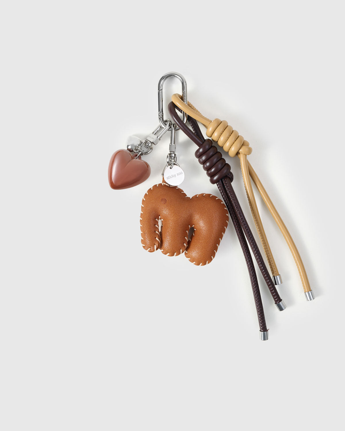 M HEART STACK CHARM