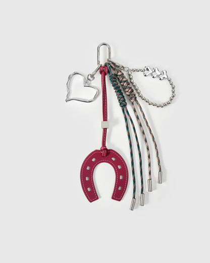 LUCKY HORSESHOE HEART STACK CHARM