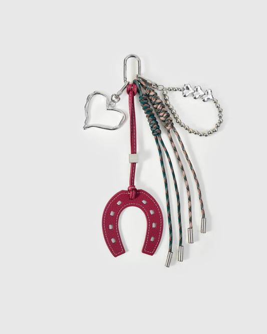 LUCKY HORSESHOE HEART STACK CHARM