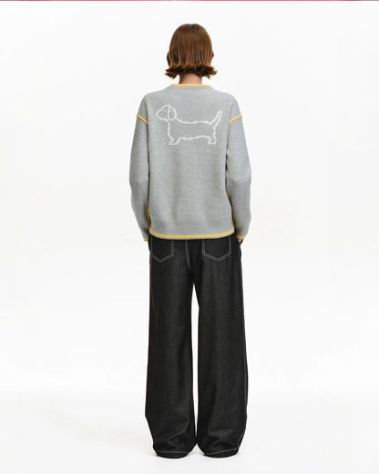DACHSHUND PIXEL SWEATER