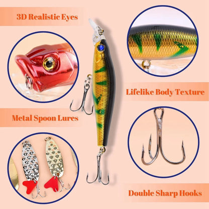 24 Days Christmas Advent Calendar Fishing Set Surprise Gift For Adult Men Boys Xmas New Year Mystery Box Countdown Calendar