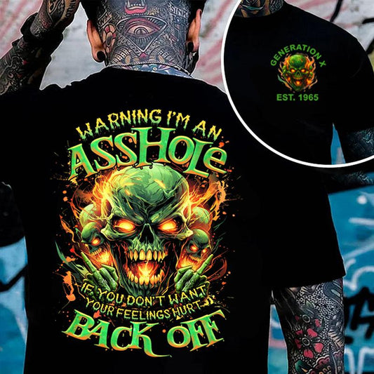 Warning I'm An A*shole Generation X Custom Year Badass Generation T-shirt, Gen X FAFO T Shirt - 100% Cotton Top Unisex Comfort Womenswear Menswear, Custom Classic Collar Love