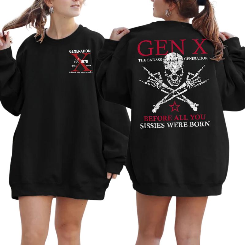 Generation X Custom Year Badass Generation T-shirt, Gen X FAFOT Shirt - 100% Cotton Top Unisex Comfort Womenswear, Custom Year Of Birth Shirt Printed Tshirt