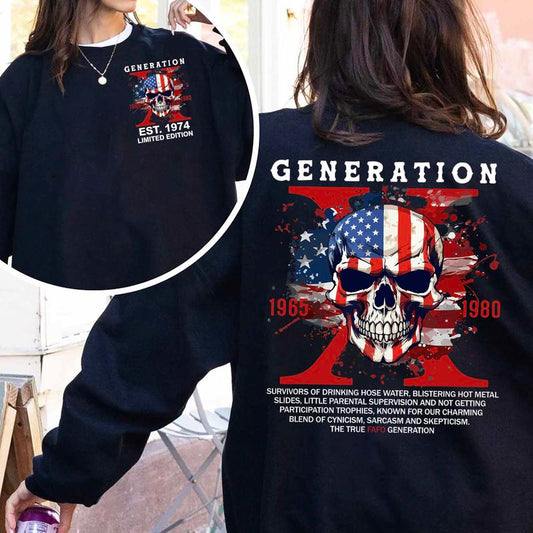 Customize Gen X Shirt Raised On Hose Water And Neglect T-Shirt - Vintage Inspired Funny Saying Sarcasm Quotes Shirt - Fit, Casual
