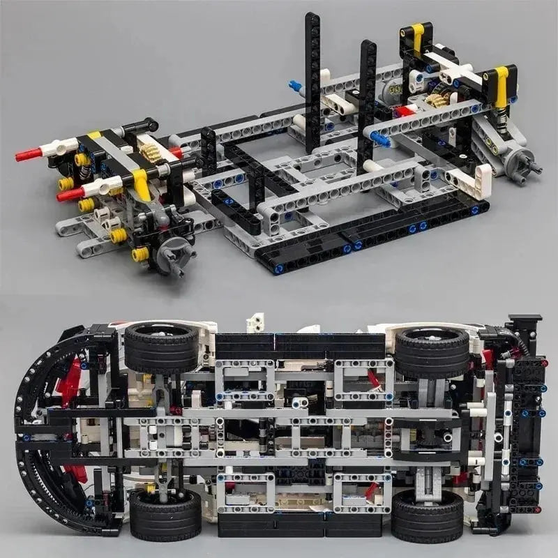 1580+ pieces of 1:10 assembled building blocks, 911-compatible 42096 sports model MOC toys, Model Car Kit, decorative adult gifts